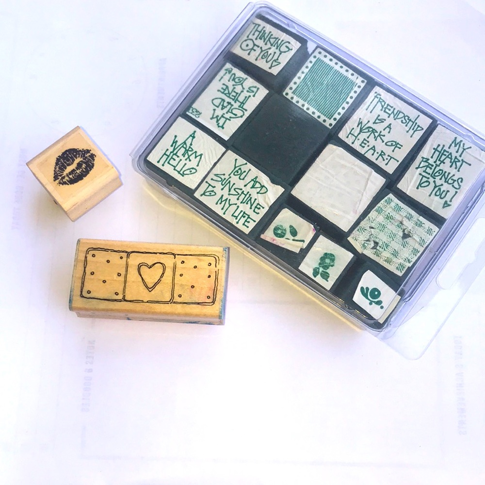 Stampin up love set rubber stampers